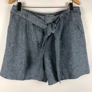 Boden, women’s shorts, blue, Linen and cotton, n